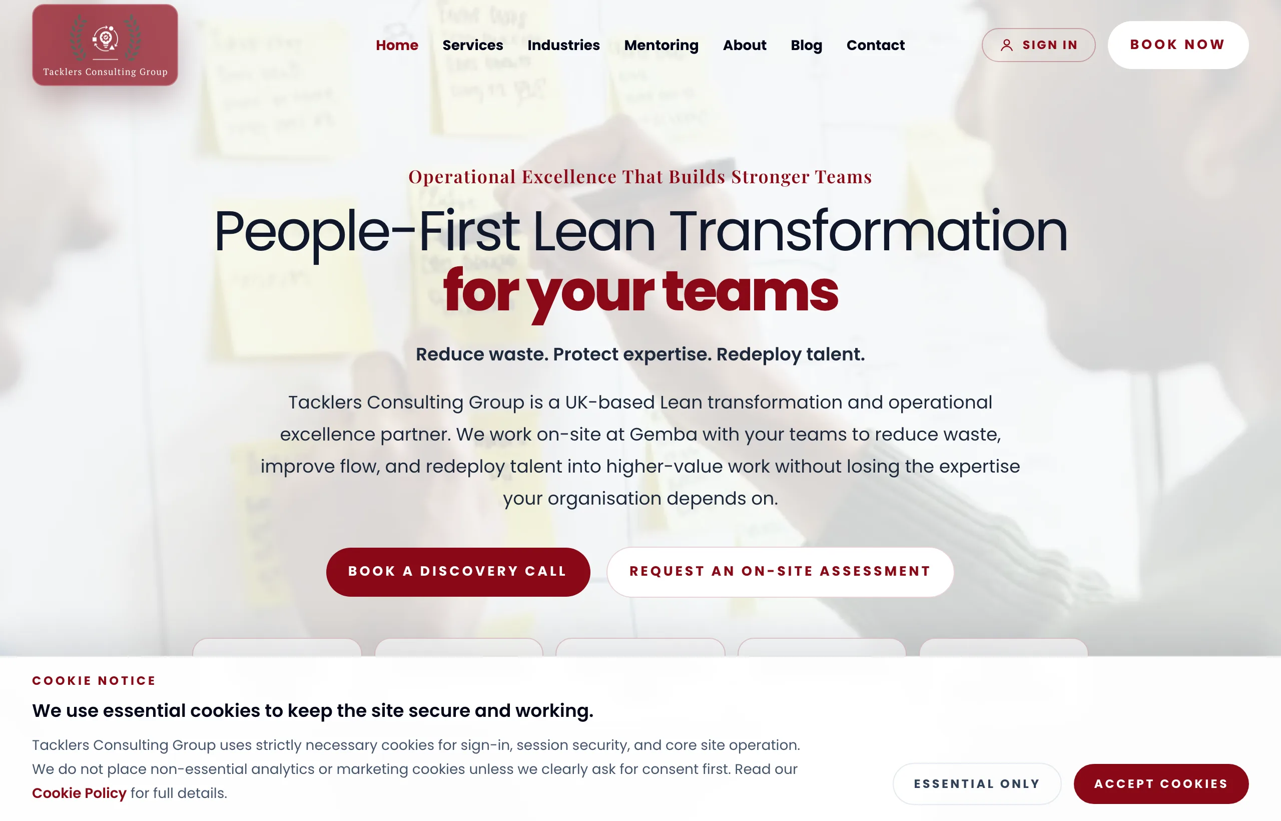 Tacklers Consulting website